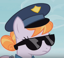 Size: 475x429 | Tagged: safe, screencap, copper top, the gift of the maud pie, police officer, police pony, solo, sunglasses