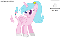 Size: 1416x912 | Tagged: artist needed, source needed, safe, oc, oc only, alicorn, classical unicorn, pony, alicorn oc, cloven hooves, heterochromia, leonine tail, reference sheet, solo