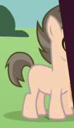 Size: 105x180 | Tagged: safe, screencap, caramel coffee, pony, ponyville confidential, background pony, colt, cropped, male, solo