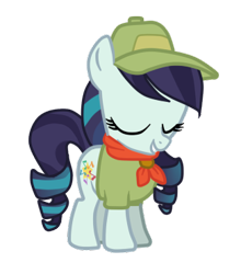 Size: 326x371 | Tagged: safe, artist:limedazzle, coloratura, the mane attraction, cute, filly, rara, rarabetes, scout uniform, solo, younger