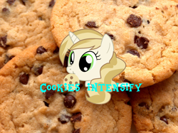 Size: 1500x1123 | Tagged: safe, sweet biscuit, :t, cookie, cookie cutter, eating, food, inkscape, meme, nom, ponyscape, smiling, solo, vector, x intensifies