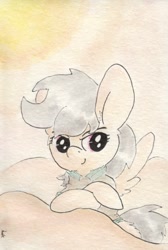 Size: 692x1028 | Tagged: safe, artist:slightlyshade, derpibooru import, daring do, solo, traditional art