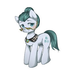 Size: 1000x1000 | Tagged: safe, artist:yanyao, cloudy quartz, earth pony, pony, adoraquartz, blushing, cute, female, looking at you, mare, pixiv, simple background, smiling, smiling at you, solo, transparent background