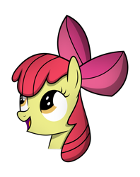 Size: 2719x3428 | Tagged: safe, artist:graytyphoon, apple bloom, bust, open mouth, portrait, simple background, solo, transparent background