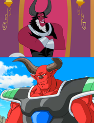 Size: 730x949 | Tagged: safe, lord tirek, comparison, dragon ball super, dragon ball z, dragon ball z: resurrection of f, shisame