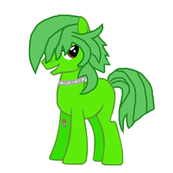 Size: 1152x1152 | Tagged: safe, artist:motownwarrior01, artist:sapphireartemis, oc, oc only, oc:lime tendril, necklace, simple background, solo, tattoo, transparent background