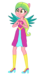 Size: 611x1249 | Tagged: safe, artist:diana173076, lemon zest, equestria girls, legend of everfree, crystal wings, solo, super ponied up