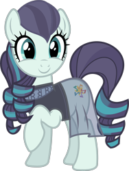 Size: 6000x7983 | Tagged: safe, artist:8-notes, coloratura, earth pony, pony, the mane attraction, absurd resolution, clothes, female, mare, ponyscape, raised hoof, rara, simple background, smiling, solo, the magic inside, transparent background, vector