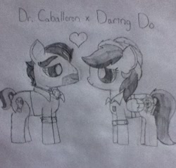 Size: 600x574 | Tagged: safe, artist:thefanficfanpony, daring do, doctor caballeron, daballeron, female, male, shipping, straight