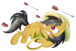 Size: 3000x2000 | Tagged: safe, artist:patchnpaw, daring do, daring don't, arrow, gritted teeth, rings of scorchero, scene interpretation, simple background, solo, transparent background, wingding eyes