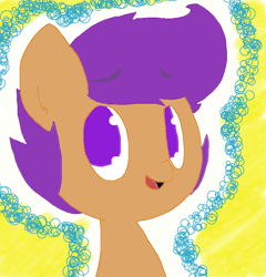 Size: 792x825 | Tagged: safe, artist:blaappy, derpibooru import, scootaloo, cute, solo