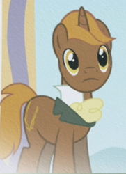 Size: 196x270 | Tagged: safe, screencap, chocolate tail, pony, unicorn, the ticket master, background pony, cropped, male, solo, stallion