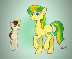 Size: 797x653 | Tagged: safe, artist:hetalianderpy, brazil, ecuador, nation ponies, ponified