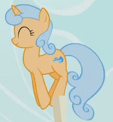 Size: 223x240 | Tagged: safe, screencap, pony, unicorn, a friend in deed, background pony, cipher splash, cropped, eyes closed, female, mare, smile song, solo, zazie beetz