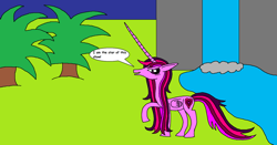 Size: 1024x538 | Tagged: safe, artist:killerbug2357, oc, oc only, oc:seraphina, alicorn, pony, 1000 hours in ms paint, alicorn oc, ms paint, solo, why does op even try?