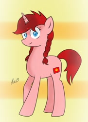 Size: 685x947 | Tagged: safe, artist:hetalianderpy, oc, oc only, kyrgyzstan, nation ponies, ponified, solo