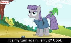 Size: 1600x973 | Tagged: safe, gummy, maud pie, alligator, earth pony, pony, comic:celestia's servant interview, caption, cs captions, female, interview, mare