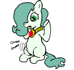 Size: 640x600 | Tagged: safe, artist:ficficponyfic, color edit, edit, oc, oc only, oc:emerald jewel, earth pony, pony, amulet, child, color, colored, colt, colt quest, femboy, foal, hair over one eye, hungry, male, sitting, solo, stomach growl, trap