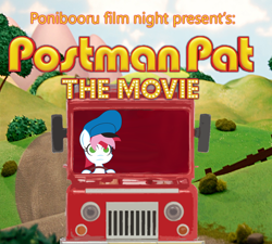 Size: 1000x900 | Tagged: safe, oc, oc only, oc:flicker, ponibooru film night, postman pat, postman pat the movie