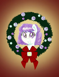 Size: 786x1017 | Tagged: safe, artist:flutterluv, blueberry pie, equestria girls, rainbow rocks, background human, christmas, equestria girls ponified, ponified, solo