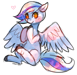 Size: 1280x1248 | Tagged: safe, artist:cherivinca, oc, oc only, pegasus, pony, solo