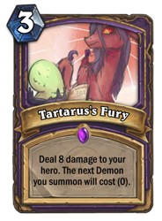 Size: 400x543 | Tagged: safe, oc, oc only, oc:anon, demon, succubus, card, crossover, hearthstone, spell, trading card, warcraft, warlock