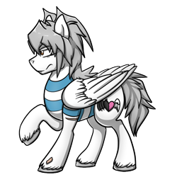 Size: 720x720 | Tagged: safe, artist:deyogee, clothes, partial nudity, ponified, scar, simple background, solo, transparent background, unshorn fetlocks, yami bakura, yu-gi-oh!