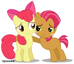 Size: 3469x3000 | Tagged: safe, artist:brony-works, apple bloom, babs seed, simple background, transparent background, vector