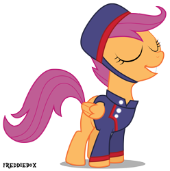 Size: 2972x3000 | Tagged: safe, artist:brony-works, scootaloo, simple background, solo, transparent background, vector