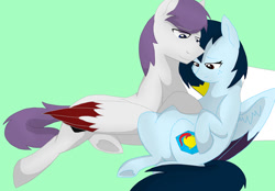 Size: 700x488 | Tagged: safe, artist:colourstrike, couple, female, male, pregnant, straight