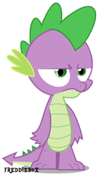 Size: 1674x3000 | Tagged: safe, artist:brony-works, spike, dragon, male, solo, unamused