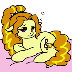 Size: 1000x1000 | Tagged: safe, artist:raika0306, adagio dazzle, pony, equestria girls, rainbow rocks, cute, equestria girls ponified, ponified, simple background, sleepy, solo, transparent background