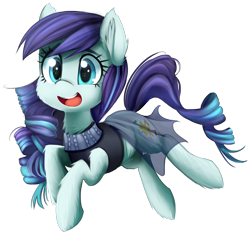 Size: 1460x1360 | Tagged: safe, artist:meotashie, coloratura, earth pony, pony, the mane attraction, clothes, cute, female, fluffy, mare, open mouth, rara, simple background, smiling, solo, starry eyes, transparent background