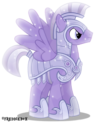 Size: 2303x3000 | Tagged: safe, artist:brony-works, amethyst stone, armor, crystal guard, crystal guard armor, simple background, solo, transparent background, vector