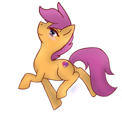 Size: 1000x1000 | Tagged: safe, artist:besan1-r1bon, scootaloo, cutie mark, solo, the cmc's cutie marks, wingless