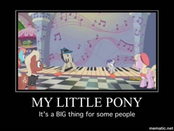 Size: 750x567 | Tagged: safe, screencap, beaude mane, luckette, lucky breaks, strawberry ice, tornado bolt, the gift of the maud pie, big (movie), cute, image macro, meme, motivational poster, pun