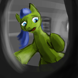 Size: 1800x1800 | Tagged: safe, artist:juleppony, oc, oc only, oc:scotch tape, fallout equestria, fallout equestria: project horizons, toilet