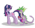 Size: 800x640 | Tagged: safe, artist:shadow-of-destiny, spike, twilight sparkle, dragon, book, older, older spike, simple background, smiling, transparent background