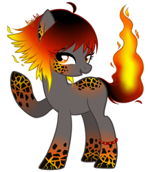 Size: 1024x1193 | Tagged: safe, artist:diigii-doll, oc, oc only, oc:torchlight, anklet, solo