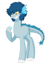 Size: 3000x4000 | Tagged: safe, artist:meep-is-best-pony, artist:siimplymeep, oc, oc only, oc:diamond digger, dracony, hybrid, diamond, female