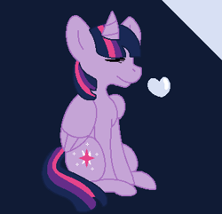 Size: 352x339 | Tagged: safe, artist:wintery, twilight sparkle, twilight sparkle (alicorn), alicorn, pony, cheap background, eyes closed, female, mare, solo