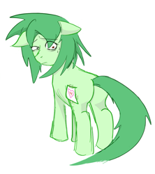 Size: 859x969 | Tagged: safe, artist:vannamelon, oc, oc only, oc:vanna melon, pony, heterochromia, simple background, solo, white background