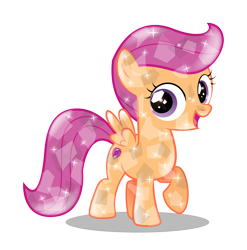 Size: 3554x3604 | Tagged: safe, artist:infinitewarlock, part of a set, scootaloo, crusaders of the lost mark, crystallized, cutie mark, simple background, solo, the cmc's cutie marks, transparent background, vector