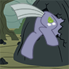 Size: 100x100 | Tagged: safe, artist:foxbeast, edit, limestone pie, earth pony, pony, animated, butt, butt only, buttstuck, female, gif for breezies, hoofy-kicks, picture for breezies, plot, solo, stuck, wiggle