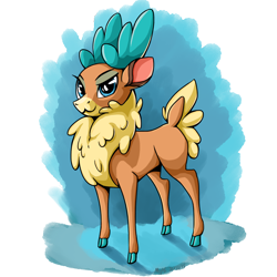 Size: 1500x1500 | Tagged: safe, artist:mythilas, velvet reindeer, deer, reindeer, them's fightin' herds, community related, simple background, solo, transparent background