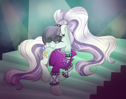 Size: 2914x2300 | Tagged: safe, artist:bratzoid, coloratura, countess coloratura, solo, spotlight, stairs