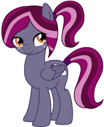 Size: 4120x5000 | Tagged: safe, artist:kooner-cz, oc, oc only, oc:spotlight splash, pegasus, pony, absurd resolution, equestria daily, equestria daily mascots, freckles, looking at you, mascot, smiling, tail wrap