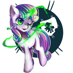 Size: 1500x1500 | Tagged: safe, artist:n0m1, sweetie belle, cute, diasweetes, magic, solo, sweetie belle's magic brings a great big smile