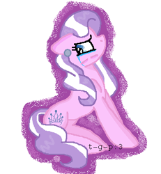 Size: 381x413 | Tagged: safe, artist:the-glitter-poni, diamond tiara, crying, older, solo