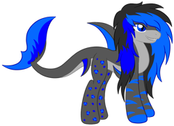 Size: 1044x754 | Tagged: safe, artist:silverromance, oc, oc only, original species, shark pony, simple background, solo, transparent background